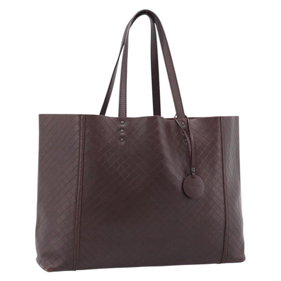 BOTTEGA VENETA INTRECCIATO Tote Bag Leather Brown Auth ep15491A