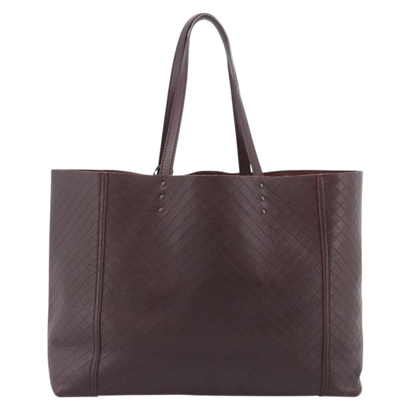 BOTTEGA VENETA INTRECCIATO Tote Bag Leather Brown Auth ep15491A