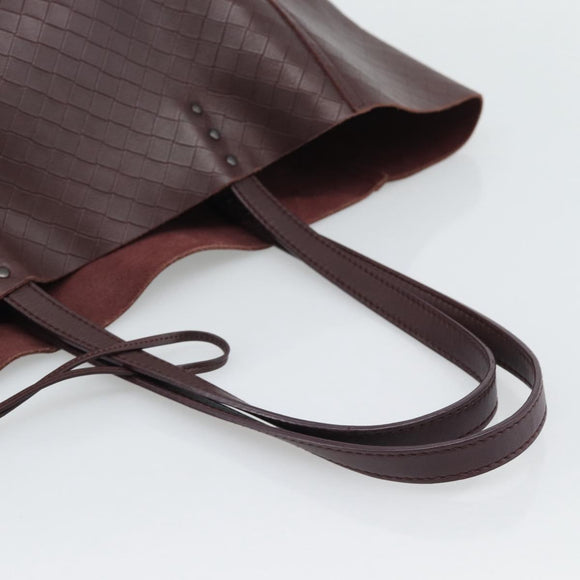 BOTTEGA VENETA INTRECCIATO Tote Bag Leather Brown Auth ep15491A