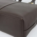 BURBERRY Hand Bag Leather Brown Gold Tone Auth ep15492-9