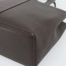 BURBERRY Hand Bag Leather Brown Gold Tone Auth ep15492-15