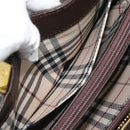 BURBERRY Hand Bag Leather Brown Gold Tone Auth ep15492-24