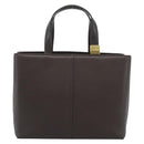 BURBERRY Hand Bag Leather Brown Gold Tone Auth ep15492-13