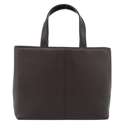 BURBERRY Hand Bag Leather Brown Gold Tone Auth ep15492 - 0