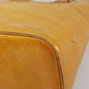 LOUIS VUITTON Monogram Vernis Houston Hand Bag Lime Yellow M91055 Auth ep15500-15