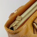 LOUIS VUITTON Monogram Vernis Houston Hand Bag Lime Yellow M91055 Auth ep15500-19