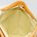 LOUIS VUITTON Monogram Vernis Houston Hand Bag Lime Yellow M91055 Auth ep15500-21