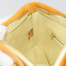 LOUIS VUITTON Monogram Vernis Houston Hand Bag Lime Yellow M91055 Auth ep15500-22