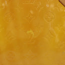 LOUIS VUITTON Monogram Vernis Houston Hand Bag Lime Yellow M91055 Auth ep15500-3