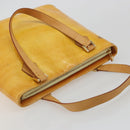 LOUIS VUITTON Monogram Vernis Houston Hand Bag Lime Yellow M91055 Auth ep15500-7