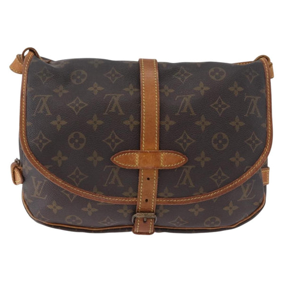 LOUIS VUITTON Monogram Saumur 30 Shoulder Bag M42256 LV Auth ep15501