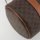 CELINE Macadam Canvas Hand Bag PVC Leather Brown Gold Auth ep15503A-15