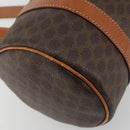 CELINE Macadam Canvas Hand Bag PVC Leather Brown Gold Auth ep15503A-9