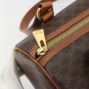 CELINE Macadam Canvas Hand Bag PVC Leather Brown Gold Auth ep15503A-18