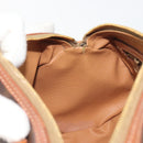 CELINE Macadam Canvas Hand Bag PVC Leather Brown Gold Auth ep15503A-21