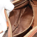 CELINE Macadam Canvas Hand Bag PVC Leather Brown Gold Auth ep15503A-24