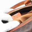 CELINE Macadam Canvas Hand Bag PVC Leather Brown Gold Auth ep15503A-12
