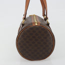 CELINE Macadam Canvas Hand Bag PVC Leather Brown Gold Auth ep15503A-3