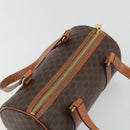 CELINE Macadam Canvas Hand Bag PVC Leather Brown Gold Auth ep15503A-6