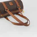 CELINE Macadam Canvas Hand Bag PVC Leather Brown Gold Auth ep15503A-7