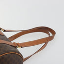 CELINE Macadam Canvas Hand Bag PVC Leather Brown Gold Auth ep15503A-8