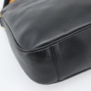 GUCCI Bamboo Shoulder Bag Leather 2way Black Gold 001 1705 1638 Auth ep15504-16