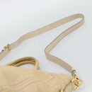 PRADA Hand Bag Leather 2way Beige Gold Auth ep15506-14