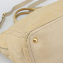 PRADA Hand Bag Leather 2way Beige Gold Auth ep15506-16