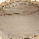 PRADA Hand Bag Leather 2way Beige Gold Auth ep15506-11