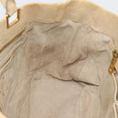 PRADA Hand Bag Leather 2way Beige Gold Auth ep15506-19