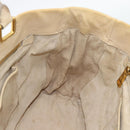 PRADA Hand Bag Leather 2way Beige Gold Auth ep15506-20