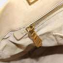 PRADA Hand Bag Leather 2way Beige Gold Auth ep15506-22