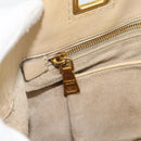 PRADA Hand Bag Leather 2way Beige Gold Auth ep15506-24