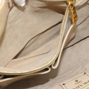 PRADA Hand Bag Leather 2way Beige Gold Auth ep15506-25