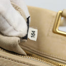 PRADA Hand Bag Leather 2way Beige Gold Auth ep15506-12