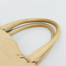 PRADA Hand Bag Leather 2way Beige Gold Auth ep15506-8