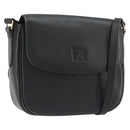 Burberrys Shoulder Bag Leather Black Gold Auth ep15508-1