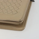 BOTTEGA VENETA INTRECCIATO Chain Shoulder Bag Leather Beige Auth ep15510-9