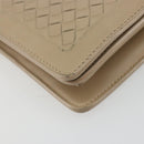 BOTTEGA VENETA INTRECCIATO Chain Shoulder Bag Leather Beige Auth ep15510-14