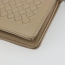 BOTTEGA VENETA INTRECCIATO Chain Shoulder Bag Leather Beige Auth ep15510-15