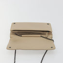 BOTTEGA VENETA INTRECCIATO Chain Shoulder Bag Leather Beige Auth ep15510-10