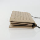 BOTTEGA VENETA INTRECCIATO Chain Shoulder Bag Leather Beige Auth ep15510-3