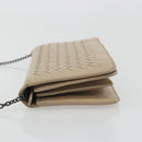 BOTTEGA VENETA INTRECCIATO Chain Shoulder Bag Leather Beige Auth ep15510-4