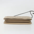 BOTTEGA VENETA INTRECCIATO Chain Shoulder Bag Leather Beige Auth ep15510-5