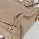 Miu Miu Hand Bag Leather 2way Beige Gold Auth ep15515A-9