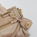 Miu Miu Hand Bag Leather 2way Beige Gold Auth ep15515A-19