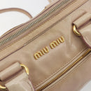 Miu Miu Hand Bag Leather 2way Beige Gold Auth ep15515A-20