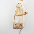 Miu Miu Hand Bag Leather 2way Beige Gold Auth ep15515A-26