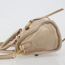 Miu Miu Hand Bag Leather 2way Beige Gold Auth ep15515A-4