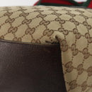 GUCCI GG Canvas Web Sherry Line Tote Bag Beige 131230 Auth ep15516-16